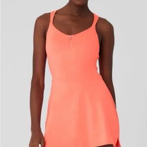 Alo Yoga ALOsoft Showcase Dress with Attached Shorts - Candy/Coral Large